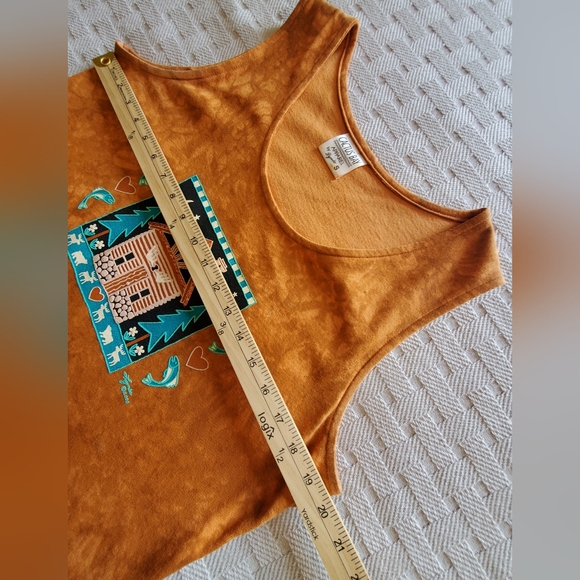 Vintage Cactus Bay Lynee Western Wildlife Cabin Tie Dye Cotton Maxi - Picture 12 of 14